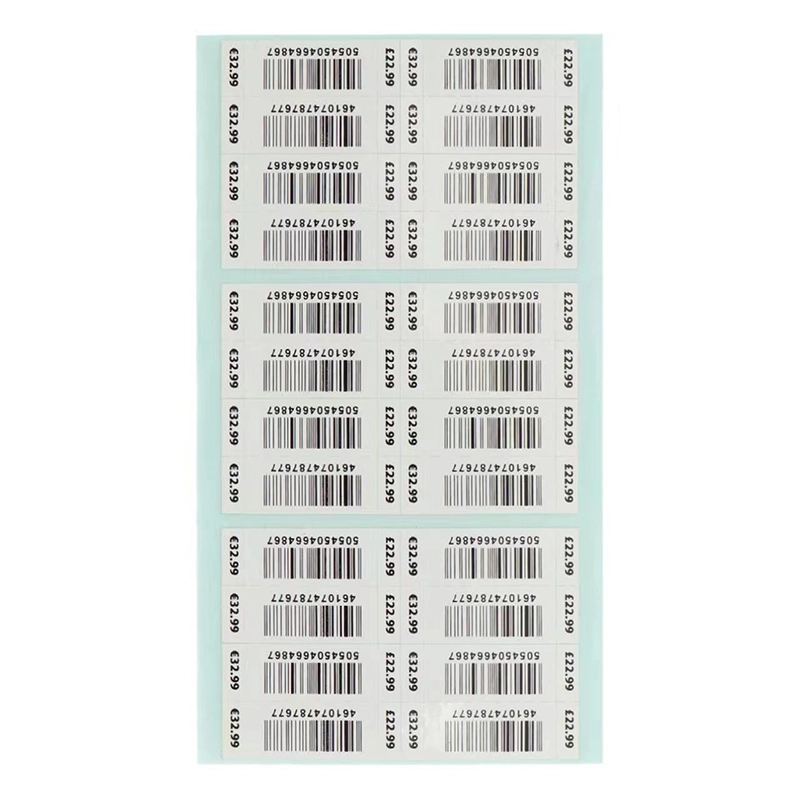 Custom barcode labels and serial number stickers with variable data printing