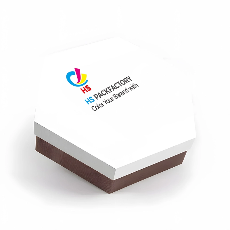 Custom shaped rigid box front view for unique gift packaging
