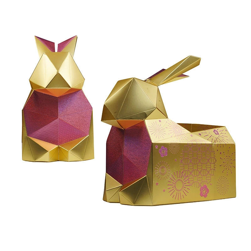 Veredelungen der Verpackung, einschließlich Goldfolienprägung und Reliefprägung auf einer individuellen Geschenkbox