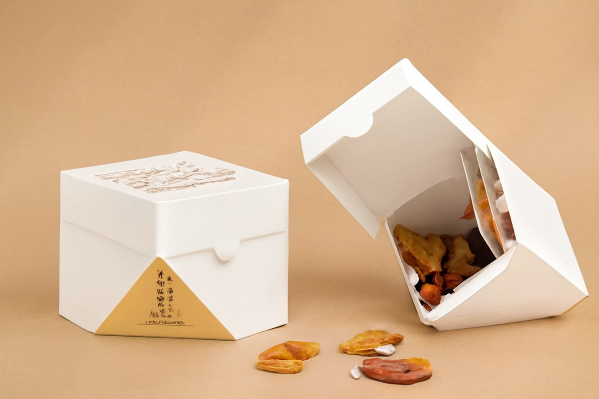 Custom snack folding carton with grease-resistant paperboard option