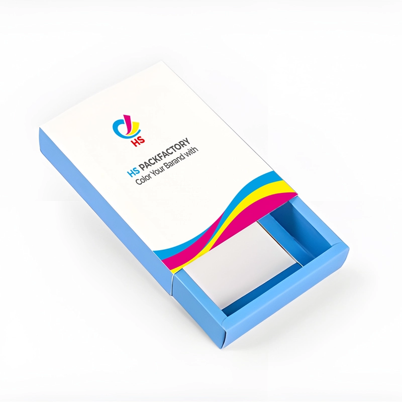 Aangepaste tray- en mouwdoos open displayweergave met schuifladeconstructie