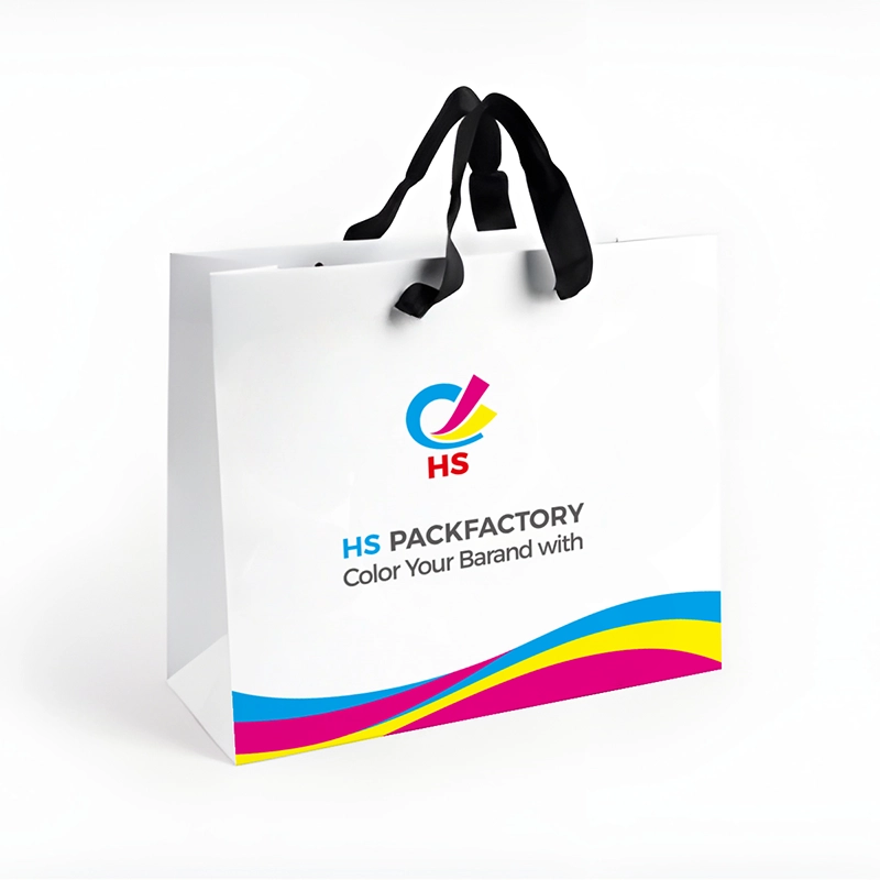 Custom Euro tote paper bag shown from the front