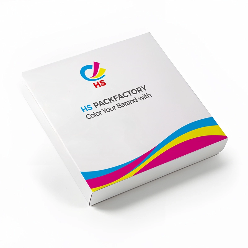 Lift-off lid rigid box front view for premium gift packaging