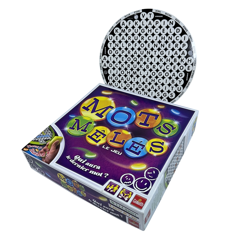 Lift-off lid rigid box for board game and toy packaging