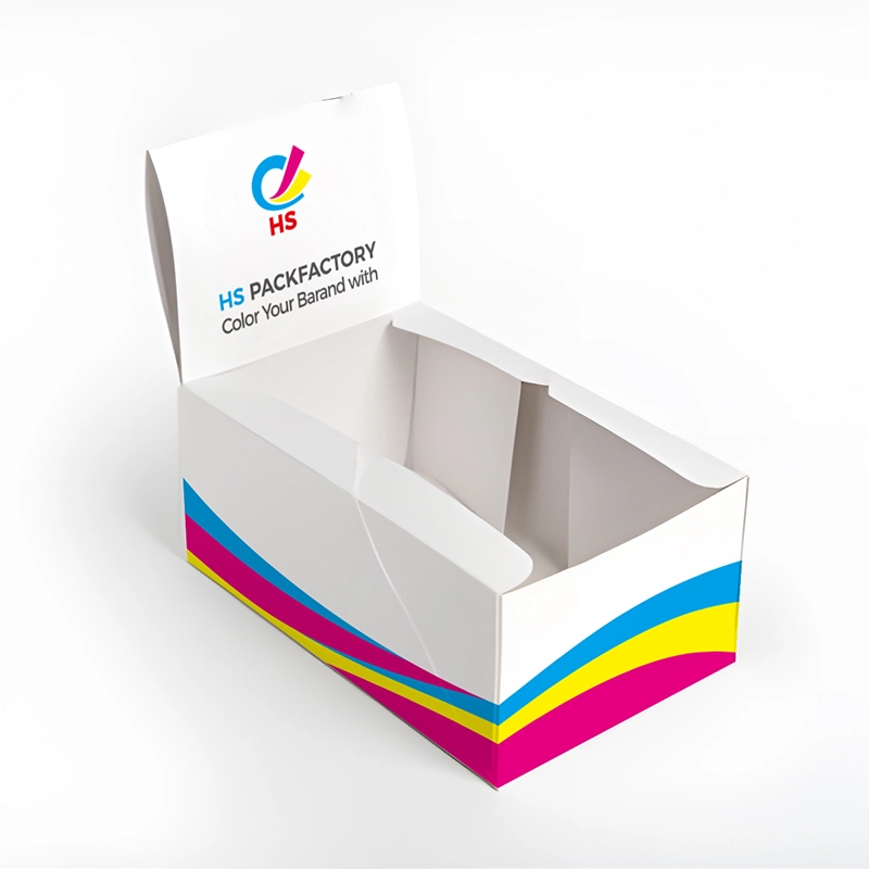 Cartón de exhibición personalizado de 4 esquinas para presentación en estantes minoristas