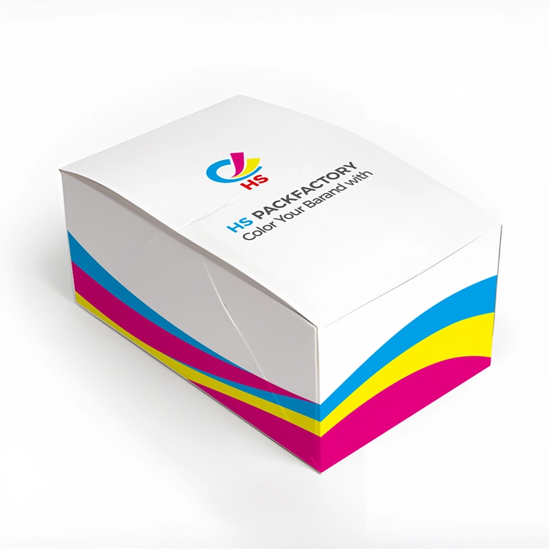 Open structuurweergave van aangepaste 4-hoek displaydoos voor presentatie op verkoopschappen