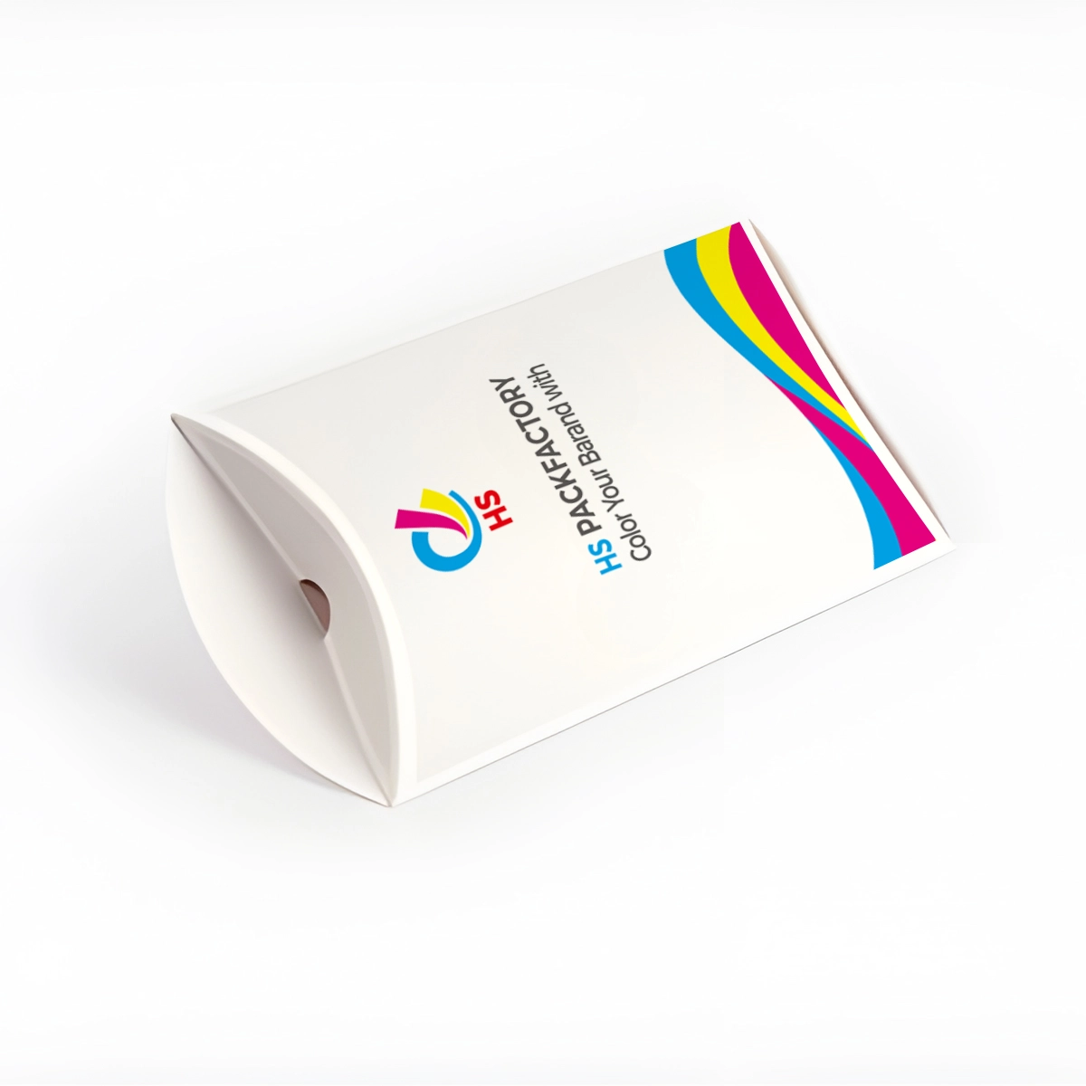 Open structuurweergave van aangepaste kussenvouwdoos voor cadeau- en detailhandelverpakkingen