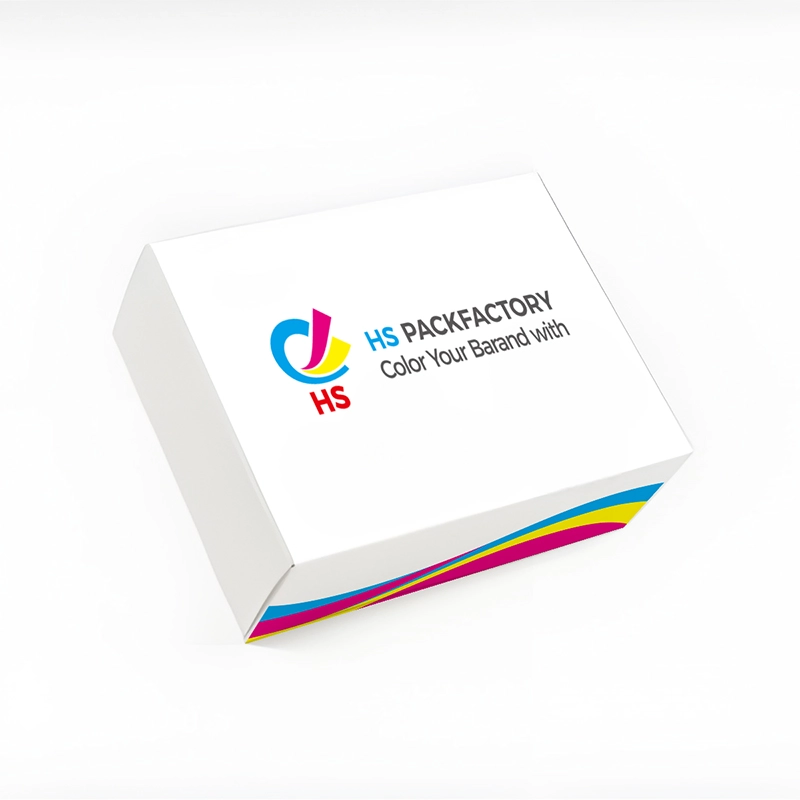 Vista de estructura abierta de una caja de caja plegable con cierre de pestaña personalizada para productos minoristas