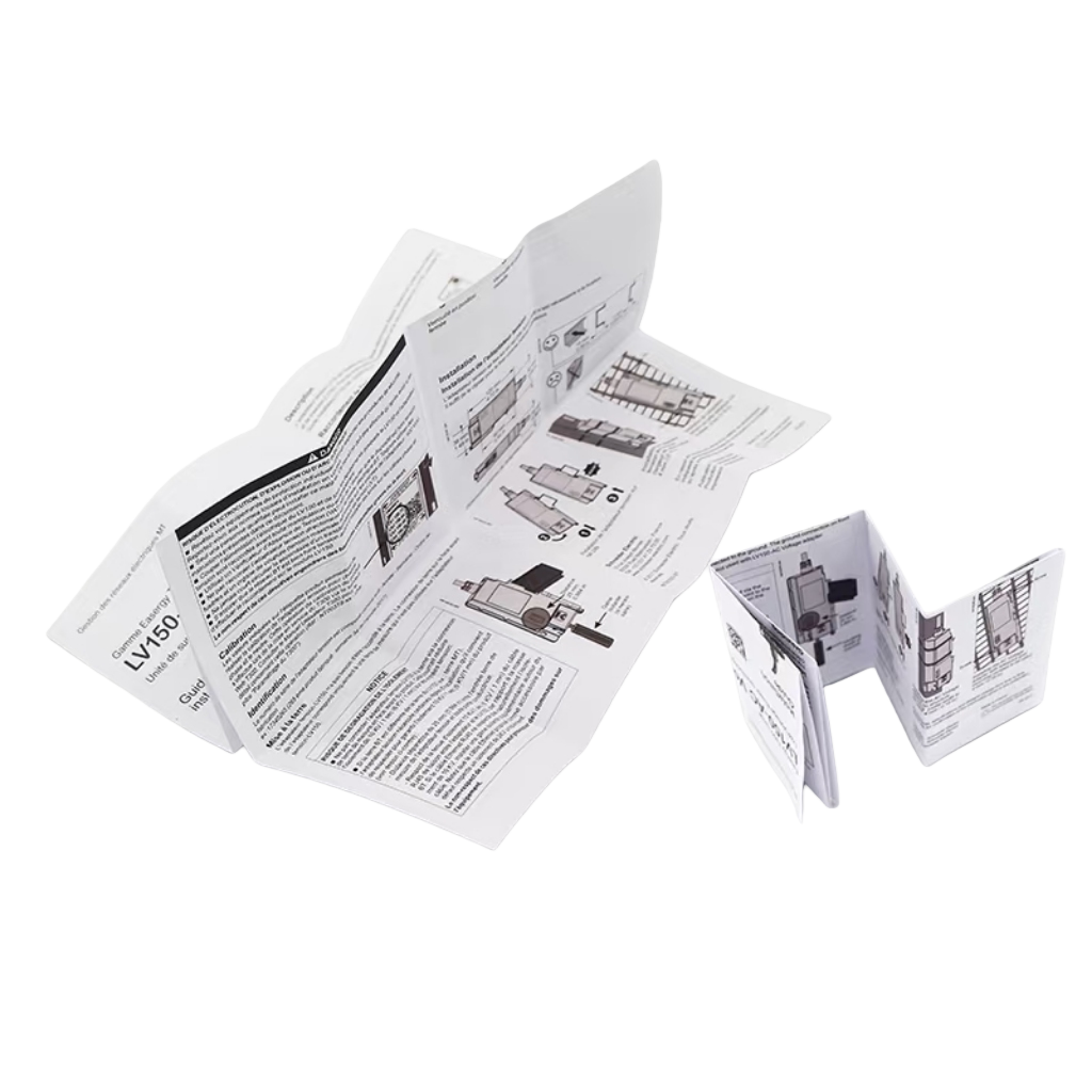 Dépliants d'instructions pliés miniatures personnalisés pour les petits calage carton